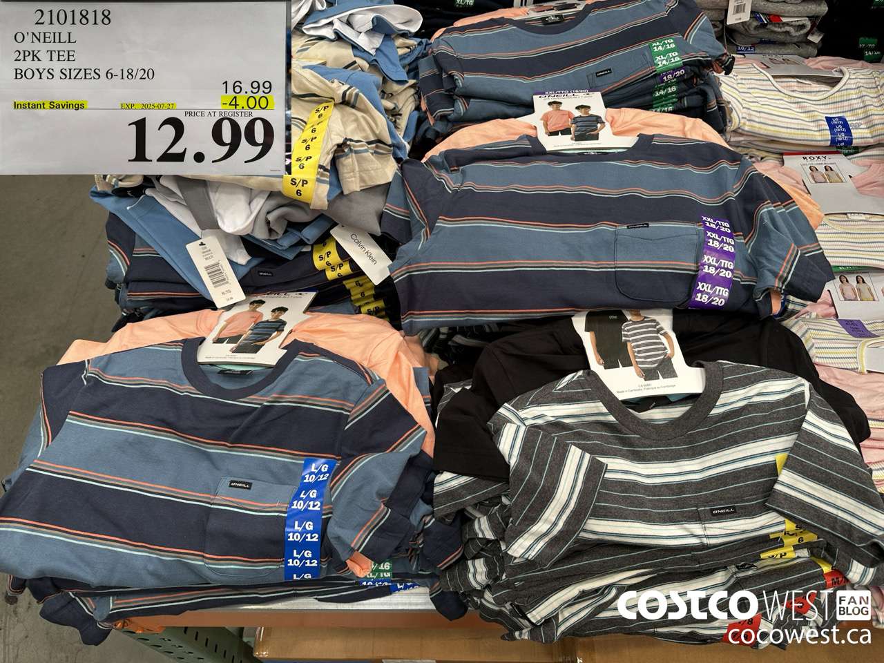 2101818 O'NEILL 2PK TEE BOYS SIZES 6-18/20 ($4.00 INSTANT SAVINGS EXPIRES ON 2025-07-27) $12.99