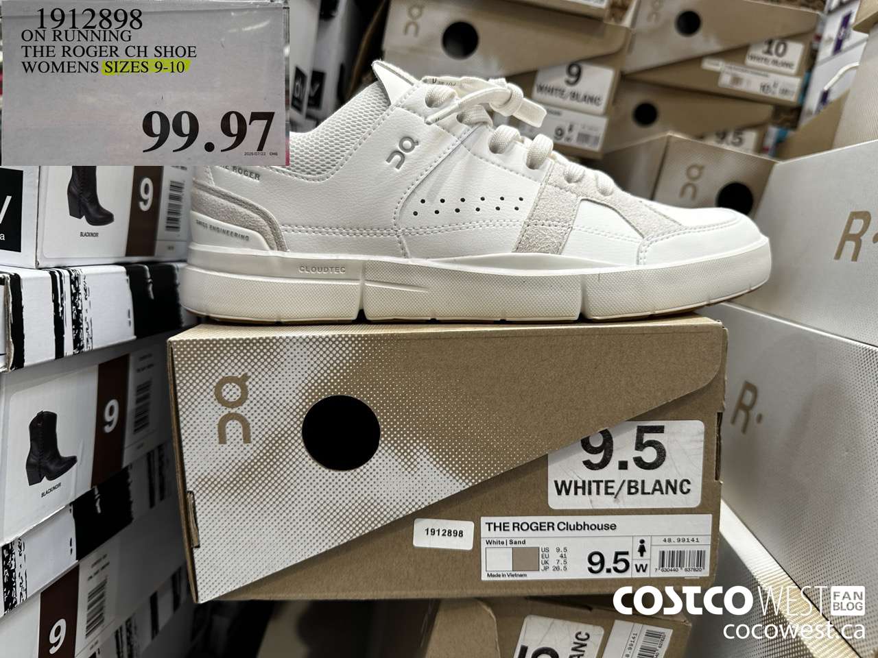 1912898 ON RUNNING THE ROGER CH SHOE WOMENS SIZES 9-10 $99.97