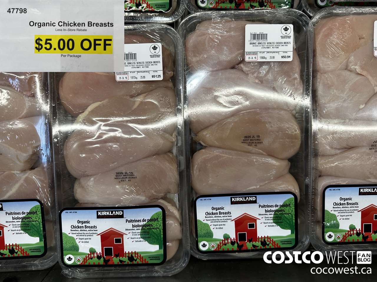 47798 ORGANIC CHICKEN BREASTS ($5.00 INSTANT SAVINGS)