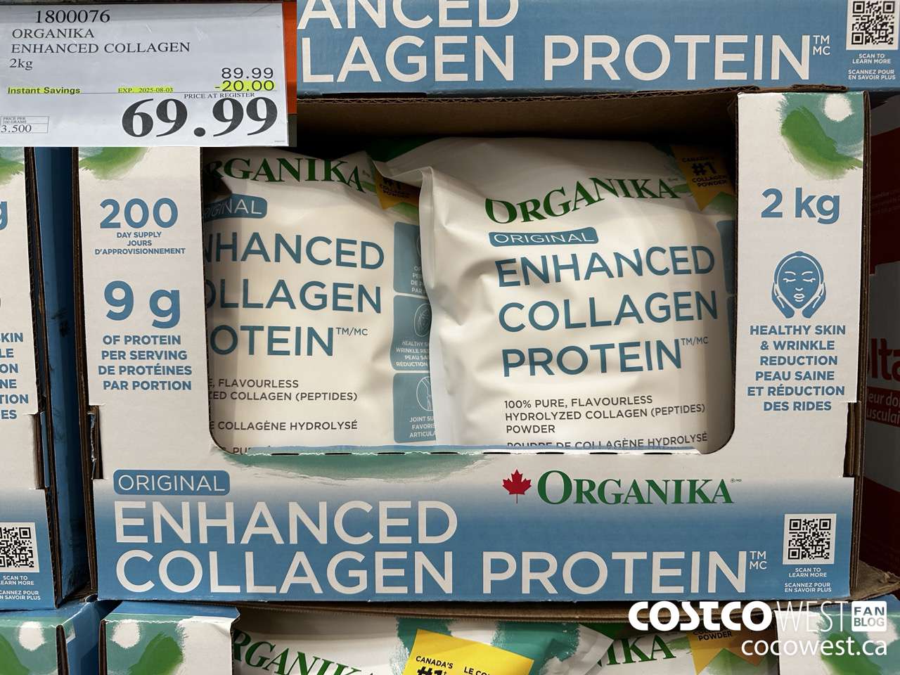 1800076 ORGANIKA ENHANCED COLLAGEN 2KG ($20.00 INSTANT SAVINGS EXPIRES ON 2025-08-03) $69.99