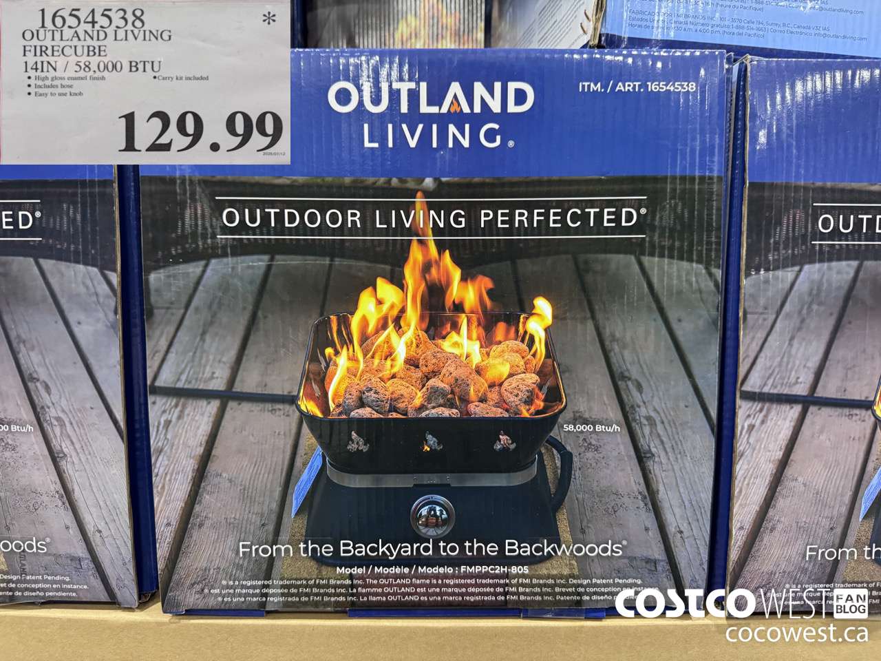1654538 OUTLAND LIVING FIREBOWL 14IN / 58,000 BTU $129.99