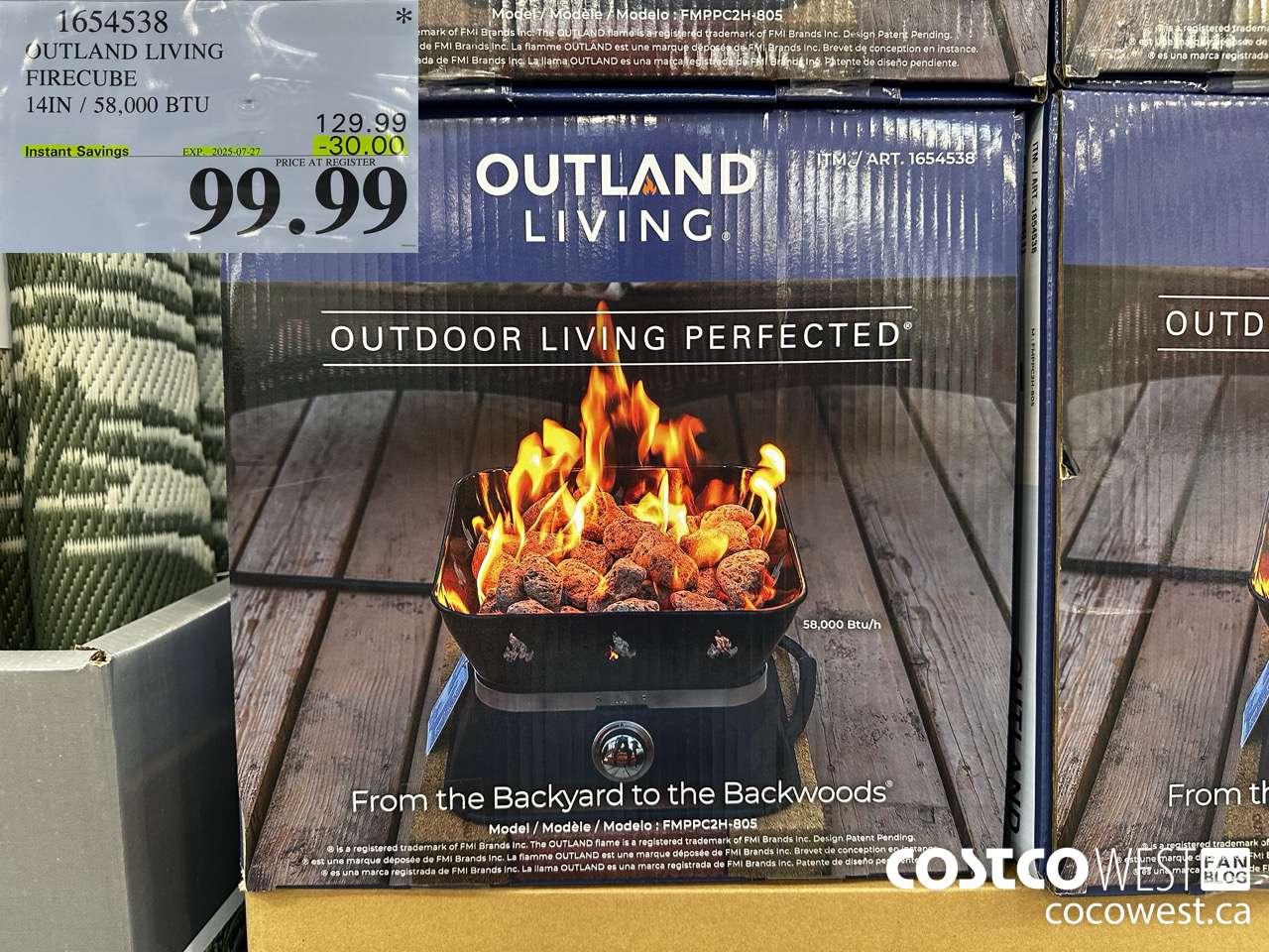 1654538 OUTLAND LIVING FIREBOWL 14IN / 58,000 BTU ($30.00 INSTANT SAVINGS EXPIRES ON 2025-07-27) $99.99