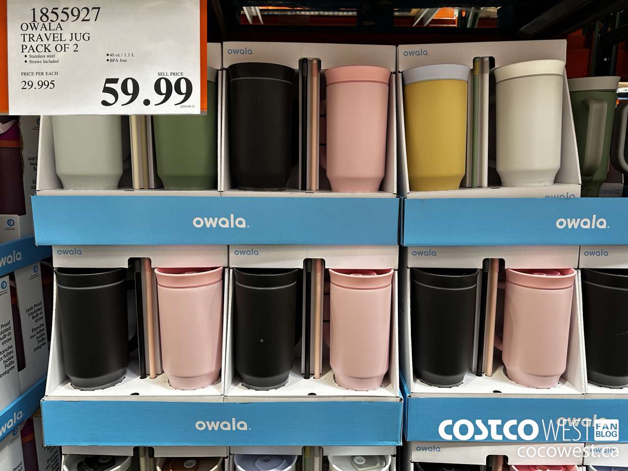 1855927 OWALA TRAVEL JUG PACK OF 2 $59.99