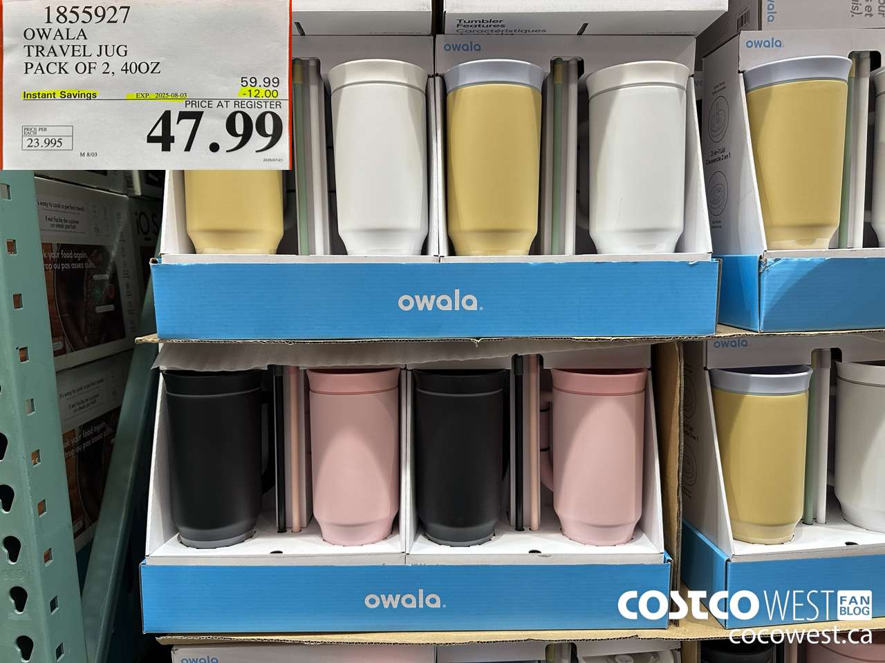 1855927 OWALA TRAVEL JUG PACK OF 2 ($12.00 INSTANT SAVINGS EXPIRES ON 2025-08-03) $47.99