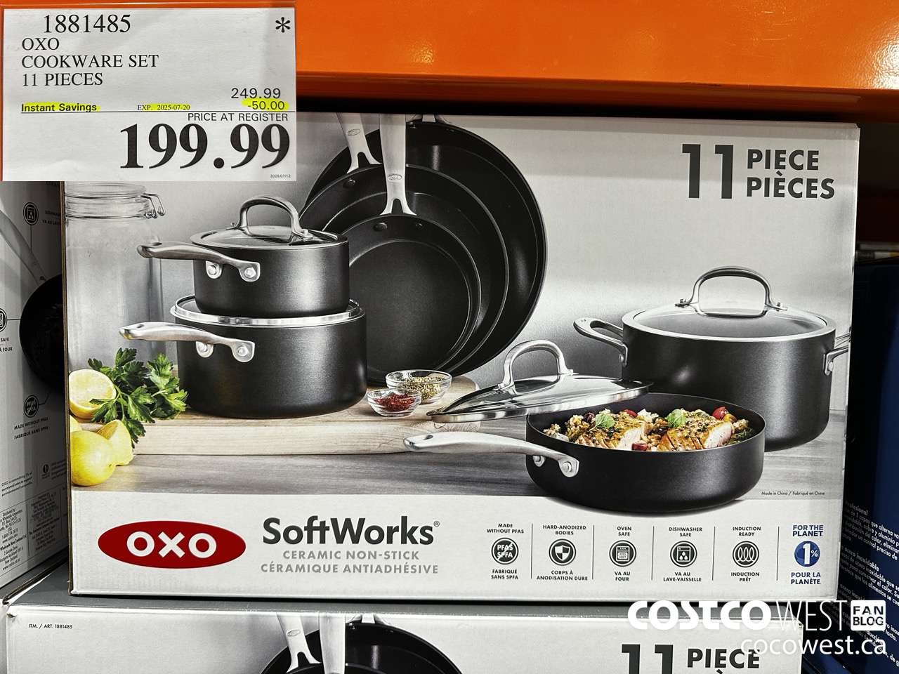 1881485 OXO COOKWARE SET 11 PIECES ($50.00 INSTANT SAVINGS EXPIRES ON 2025-07-20) $199.99