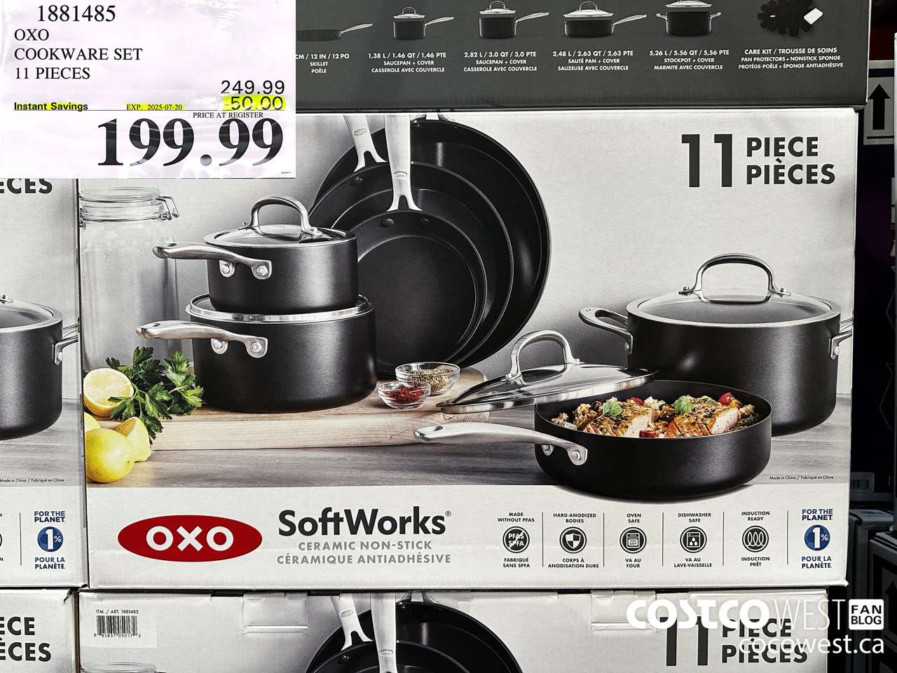 1881485 OXO COOKWARE SET 11 PIECES ($50.00 INSTANT SAVINGS EXPIRES ON 2025-07-20) $199.99