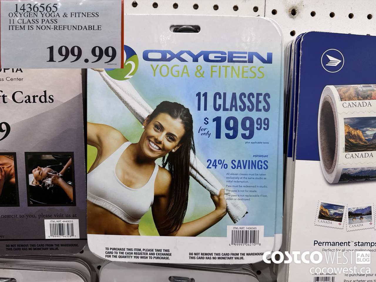 1436565 OXYGEN YOGA & FITNESS 11 CLASS PASS ITEM IS NON-REFUNDABLE $199.99