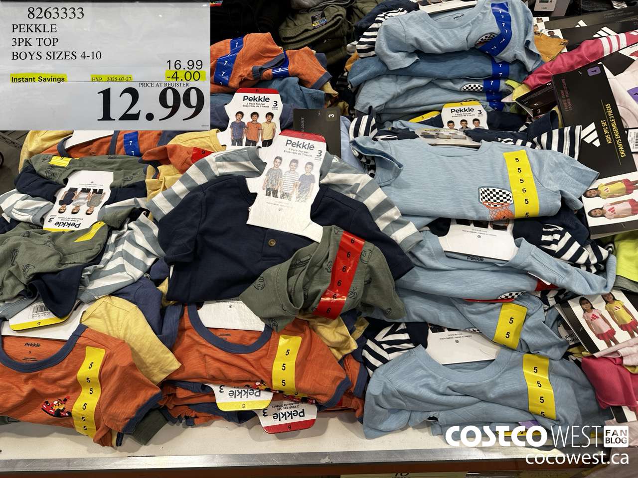 8263333 PEKKLE 3PK TOP BOYS SIZES 4-10 ($4.00 INSTANT SAVINGS EXPIRES ON 2025-07-27) $12.99