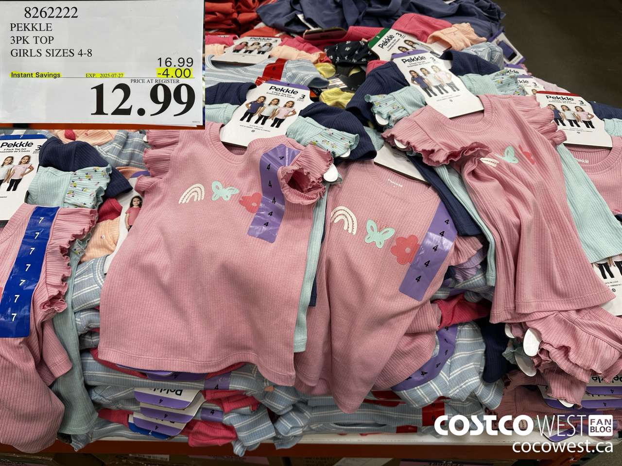 8262222 PEKKLE 3PK TOP GIRLS SIZES 4-8 ($4.00 INSTANT SAVINGS EXPIRES ON 2025-07-27) $12.99