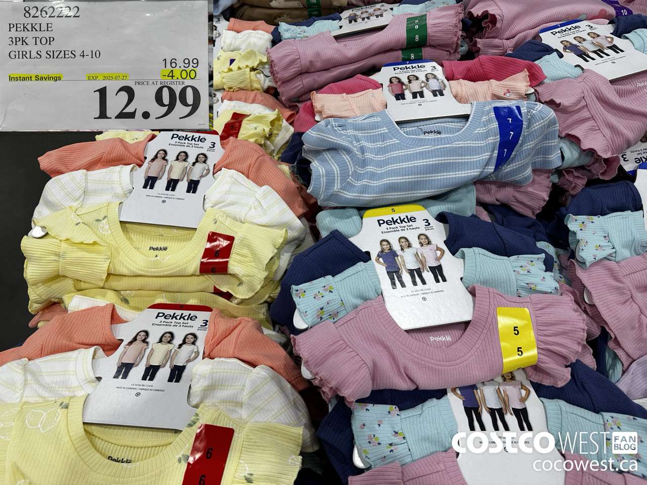 8262222 PEKKLE 3PK TOP GIRLS SIZES 4-8 ($4.00 INSTANT SAVINGS EXPIRES ON 2025-07-27) $12.99