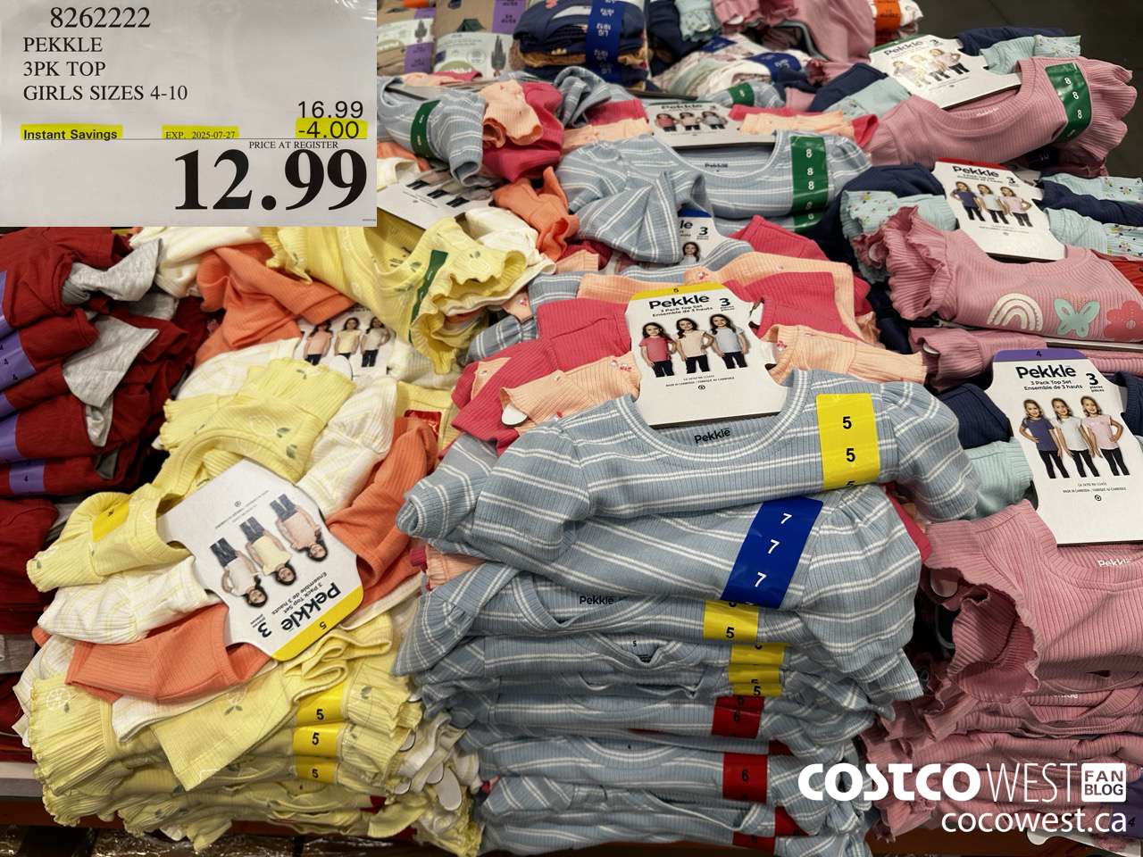 8262222 PEKKLE 3PK TOP GIRLS SIZES 4-8 ($4.00 INSTANT SAVINGS EXPIRES ON 2025-07-27) $12.99