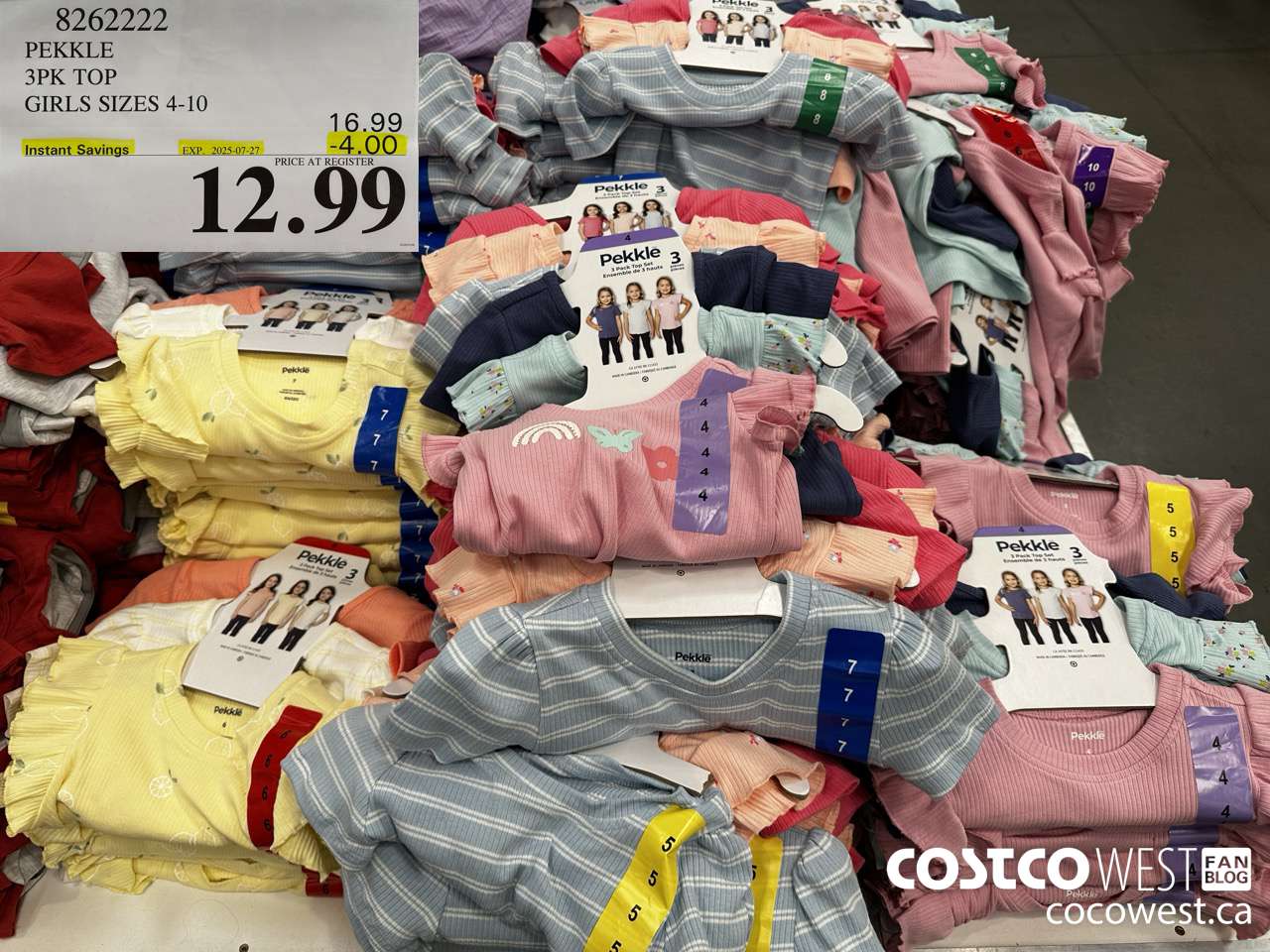 8262222 PEKKLE 3PK TOP GIRLS SIZES 4-8 ($4.00 INSTANT SAVINGS EXPIRES ON 2025-07-27) $12.99