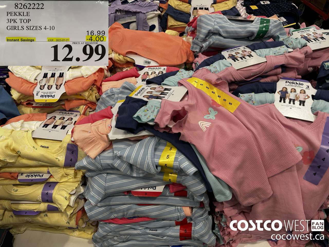 8262222 PEKKLE 3PK TOP GIRLS SIZES 4-8 ($4.00 INSTANT SAVINGS EXPIRES ON 2025-07-27) $12.99