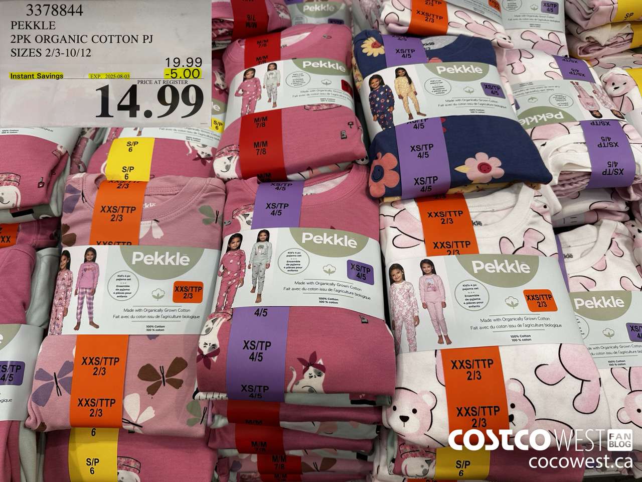 3378844 PEKKLE 4PC ORGANIC COTTON PJ SIZES 2/3-10/12 ($5.00 INSTANT SAVINGS EXPIRES ON 2025-08-03) $14.99