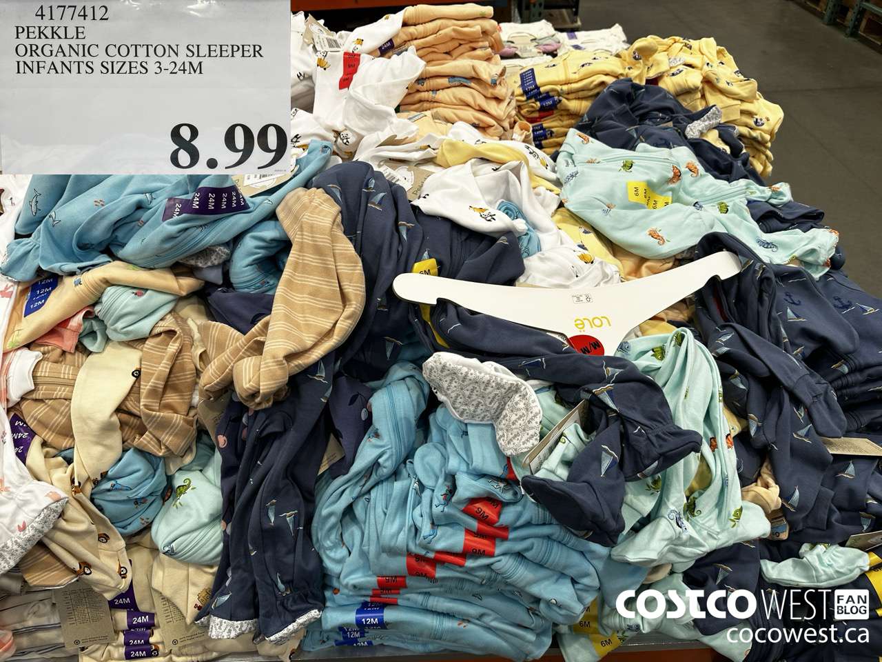 4177412 PEKKLE ORGANIC COTTON SLEEPER INFANTS SIZES 3-24M $8.99