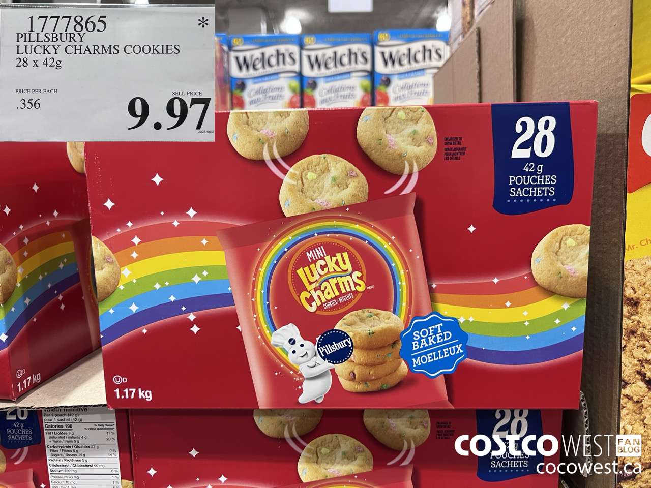 1777865 PILLSBURY LUCKY CHARMS COOKIES 28 X 42G $9.97