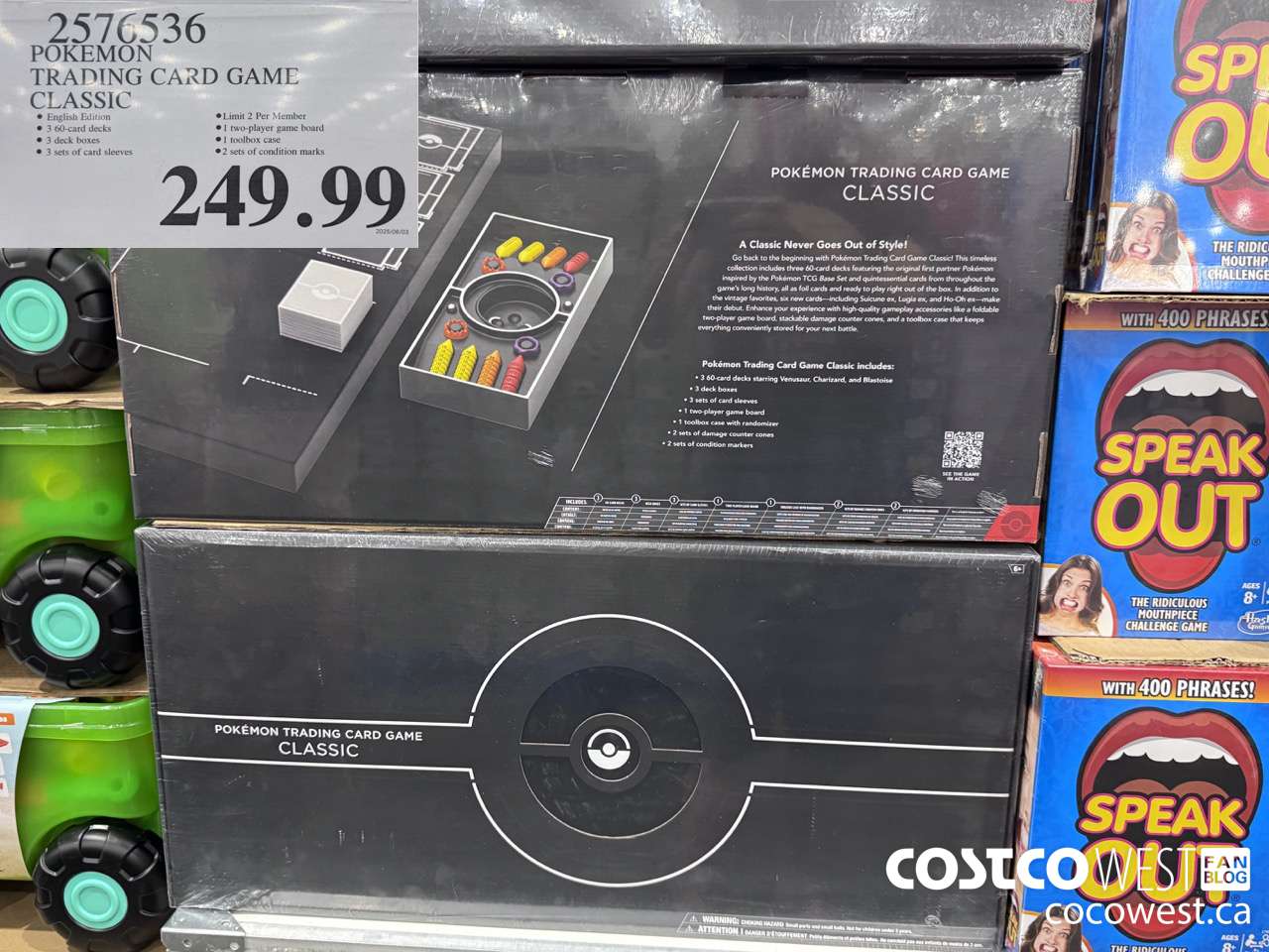 2576536 POKEMON TRADING CARD GAME CLASSIC $249.99