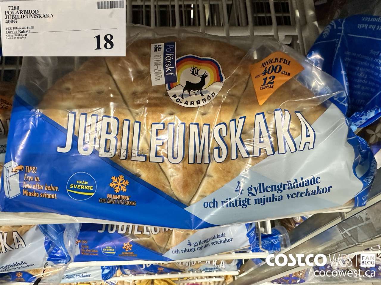 7280 POLARBROD JUBILIEUMSKAKA 400G $18.00