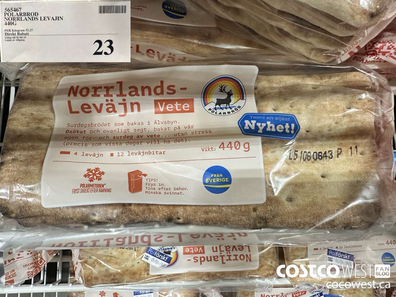 565467 POLARBROD NORRLANDS LEVAJIN 440G $23.00