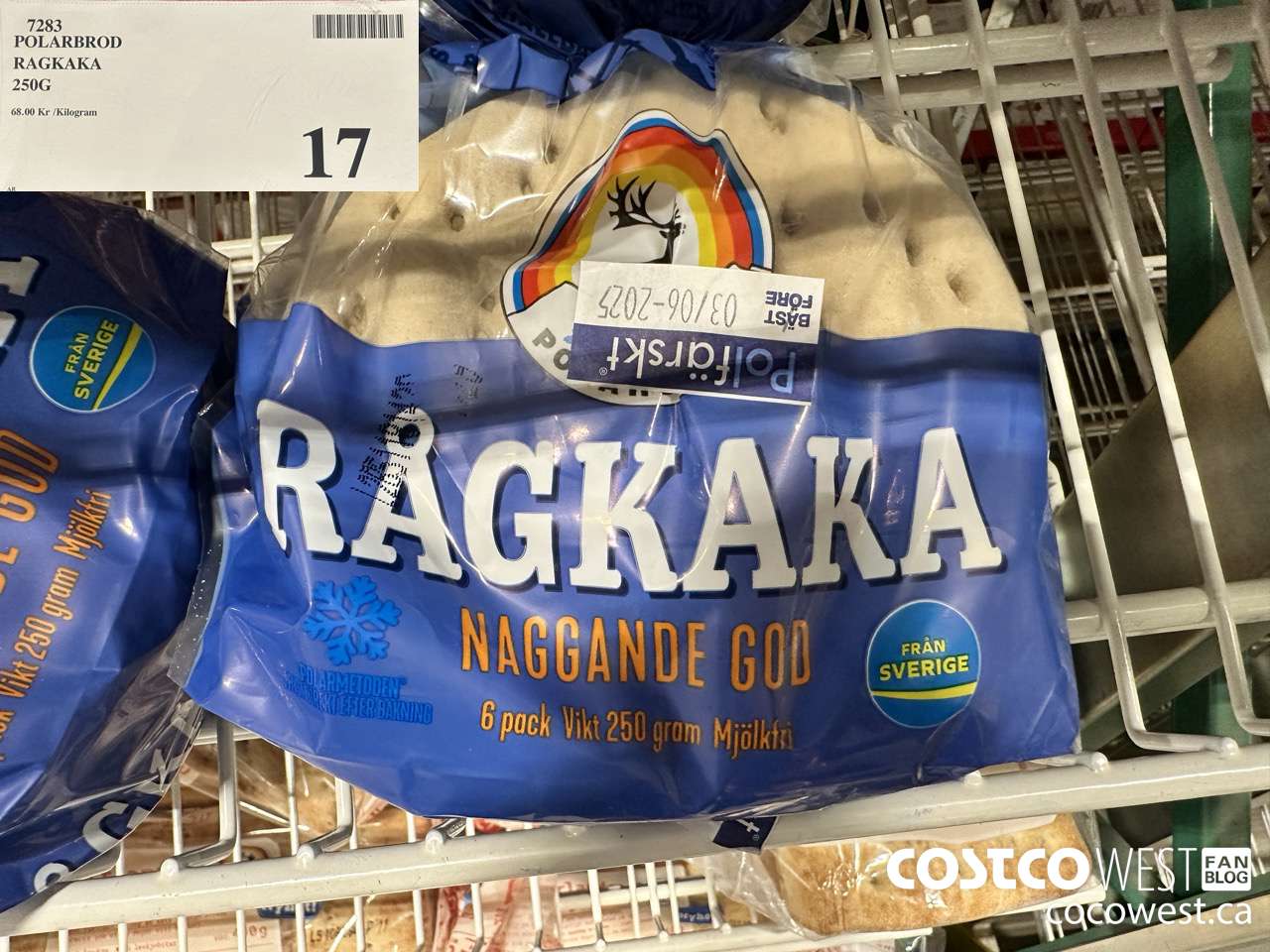 7283 POLARBROD RAGKAKA 250G $17.00