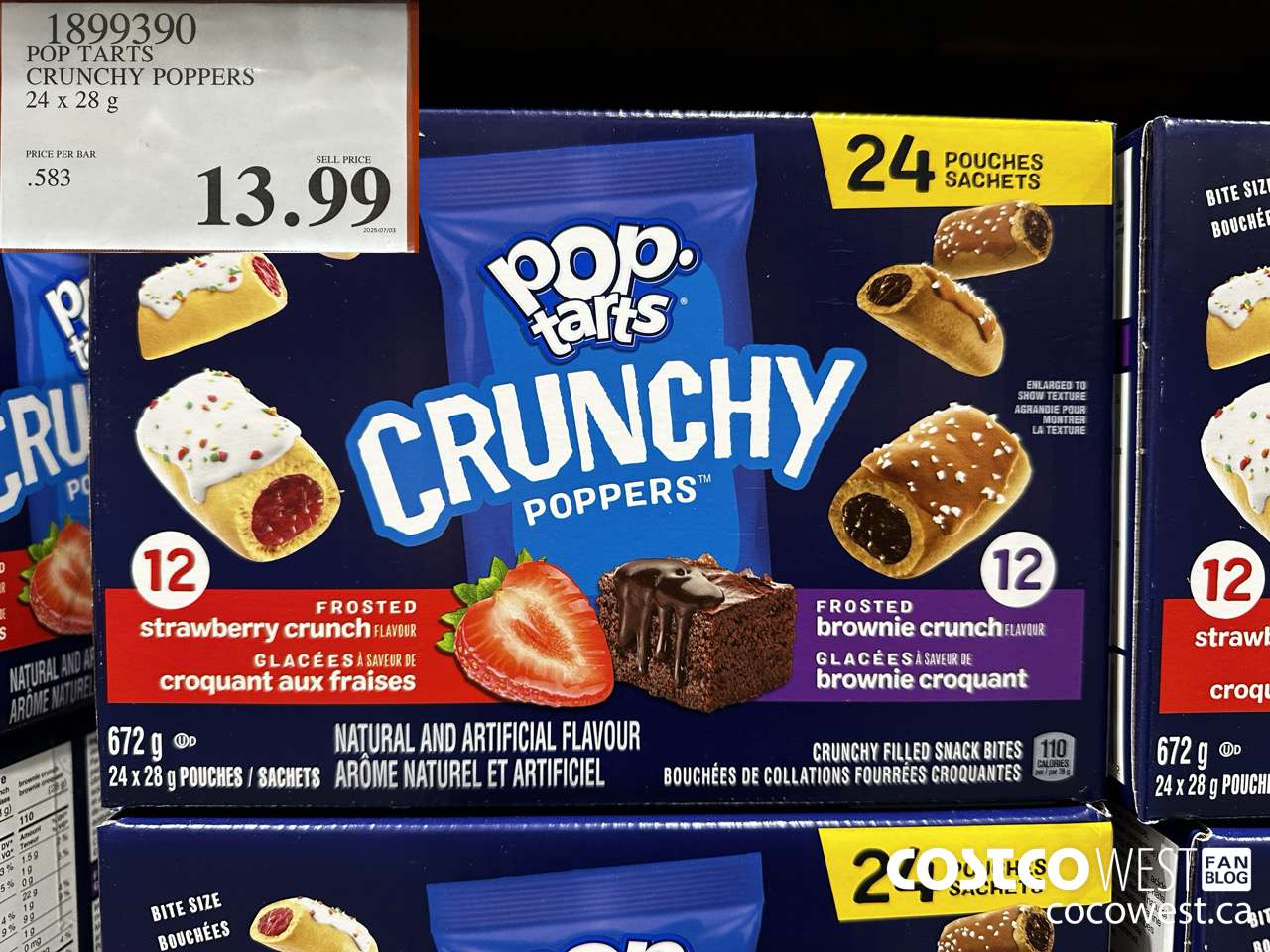 1899390 POP TARTS CRUNCHY POPPERS 24 X 28G $13.99