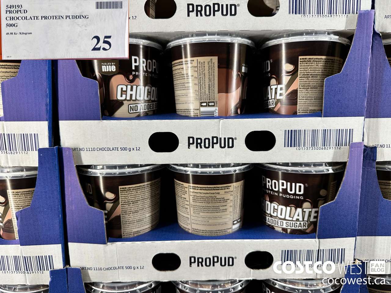 549193 PROPUD CHOCOLATE PROTEIN PUDDING 500G $25.00