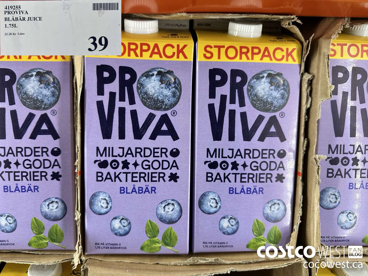 419255 PROVIVA BLABAR JUICE 1.75L $39.00