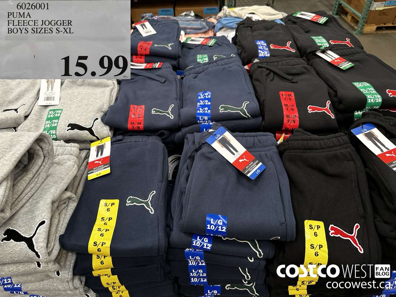 6026001 PUMA FLEECE JOGGER BOYS SIZES S-XL  $15.99