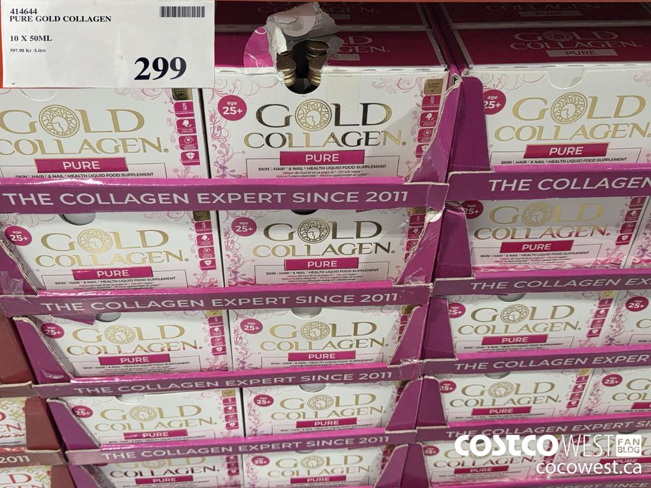 414644 PURE GOLD COLLAGE 10 X 50ML $299.00