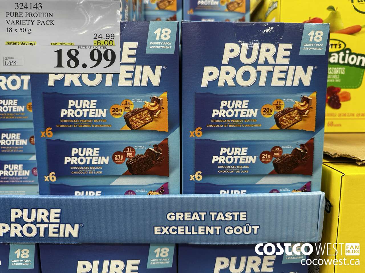 324143 PURE PROTEIN VARIETY PACK 18 X 50G ($6.00 INSTANT SAVINGS EXPIRES ON 2025-07-13) $18.99