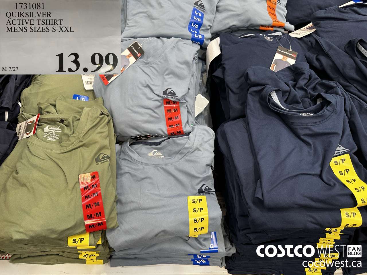 1731081 QUIKSILVER ACTIVE TSHIRT MENS SIZES S-XXL $13.99