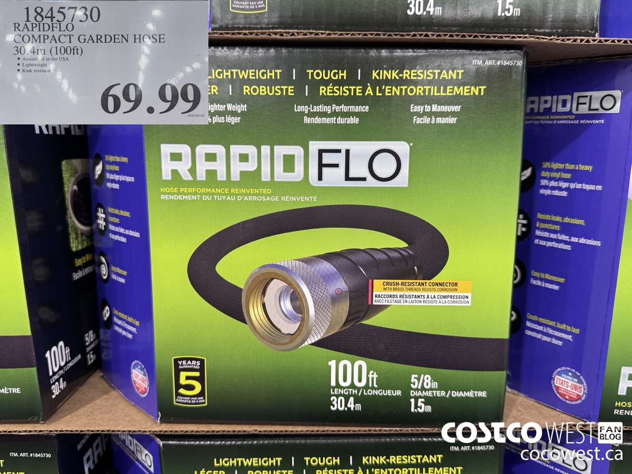 1845730 RAPiDOFLO COMPACT GARDEN HOSE 30.4m (100ft) $69.99