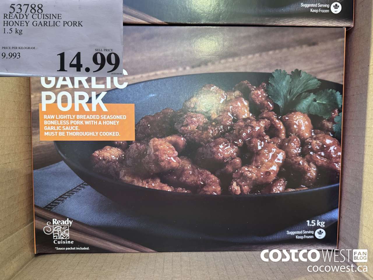 53788 READY CUISINE HONEY GARLIC PORK 1.5 kg $14.99