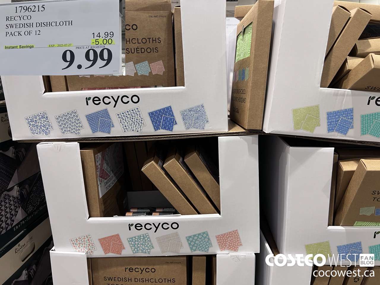 1796215 RECYCO SWEDISH DISHCLOTH PACK OF 12 ($5.00 INSTANT SAVINGS EXPIRES ON 2025-07-27) $9.99