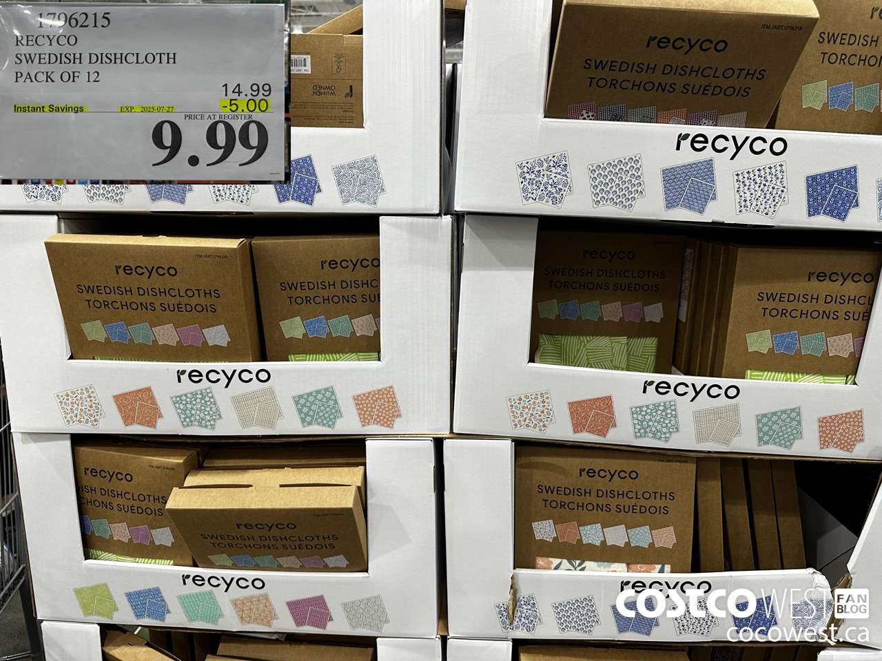 1796215 RECYCO SWEDISH DISHCLOTH PACK OF 12 ($5.00 INSTANT SAVINGS EXPIRES ON 2025-07-27) $9.99