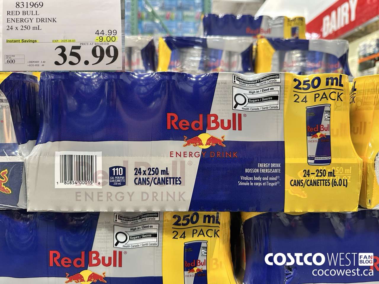 831969 RED BULL ENERGY DRINK 24 X 250ML ($9.00 INSTANT SAVINGS EXPIRES ON 2025-08-03) $35.99