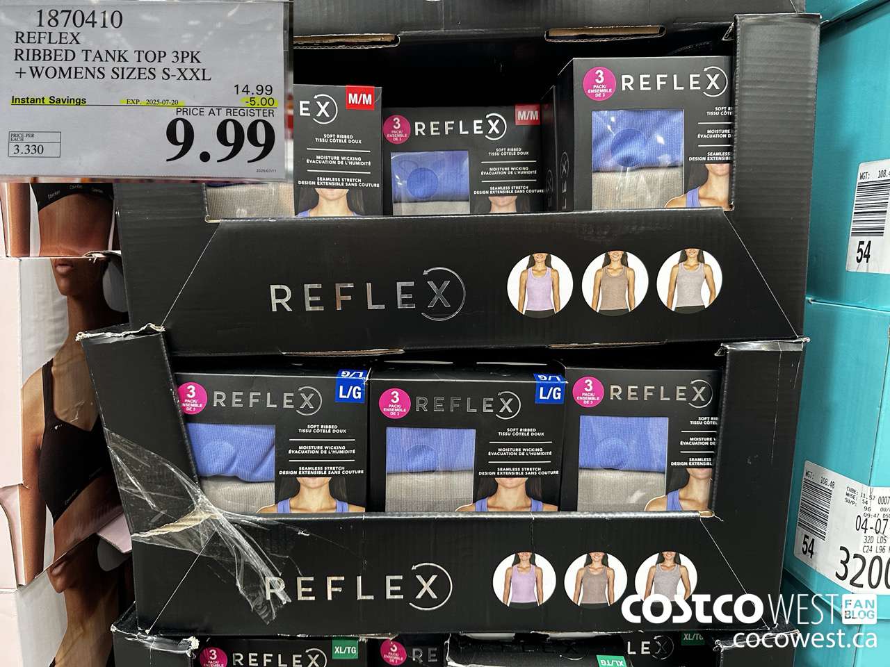 1870410 REFLEX RIBBED TANK TOP 3PK LADIES SIZES S-XXL ($5.00 INSTANT SAVINGS EXPIRES ON 2025-07-20) $9.99