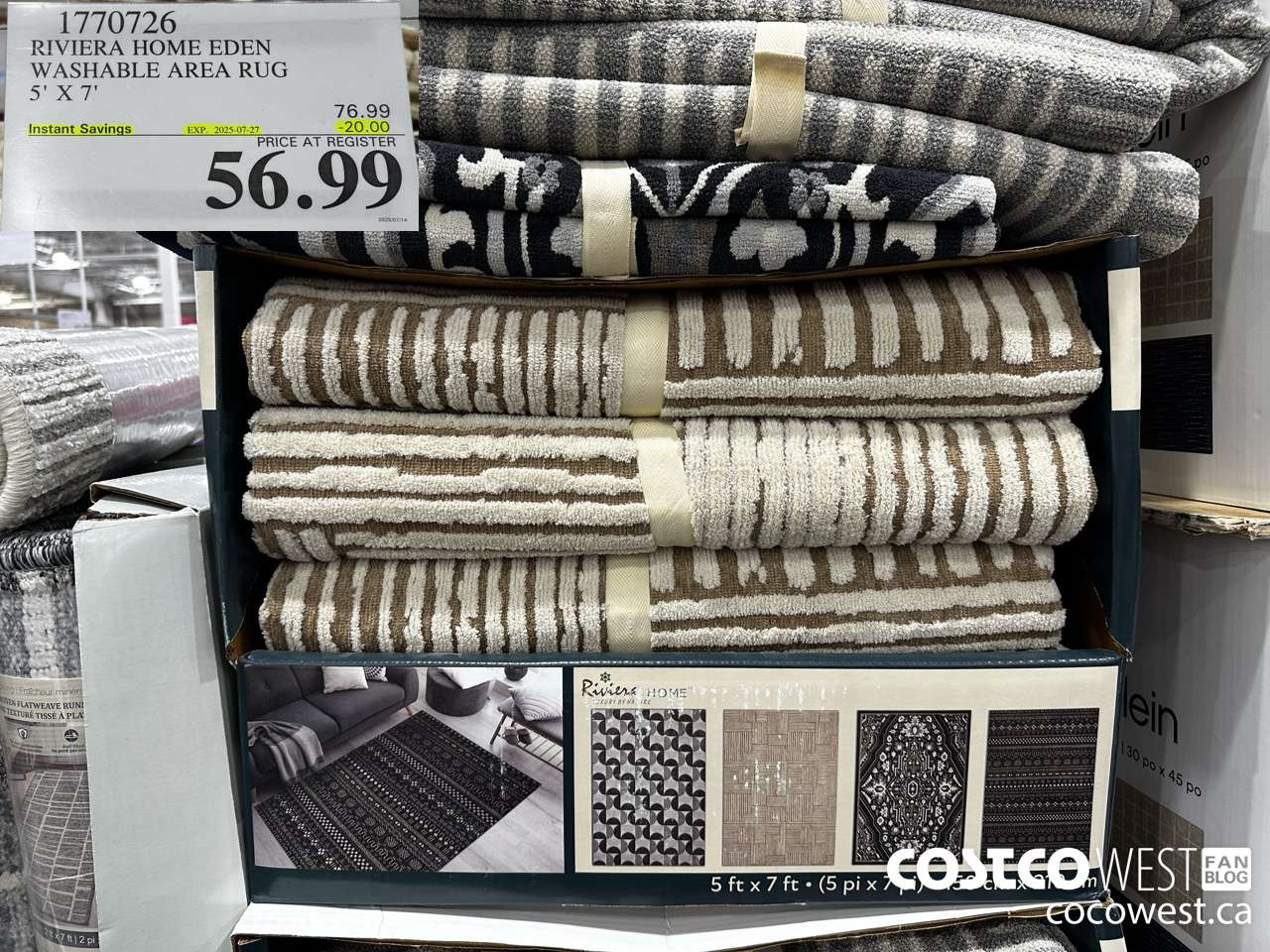 1770726 RIVIERA HOME EDEN WASHABLE AREA RUG 5' X 7' ($20.00 INSTANT SAVINGS EXPIRES ON 2025-07-27) $56.99