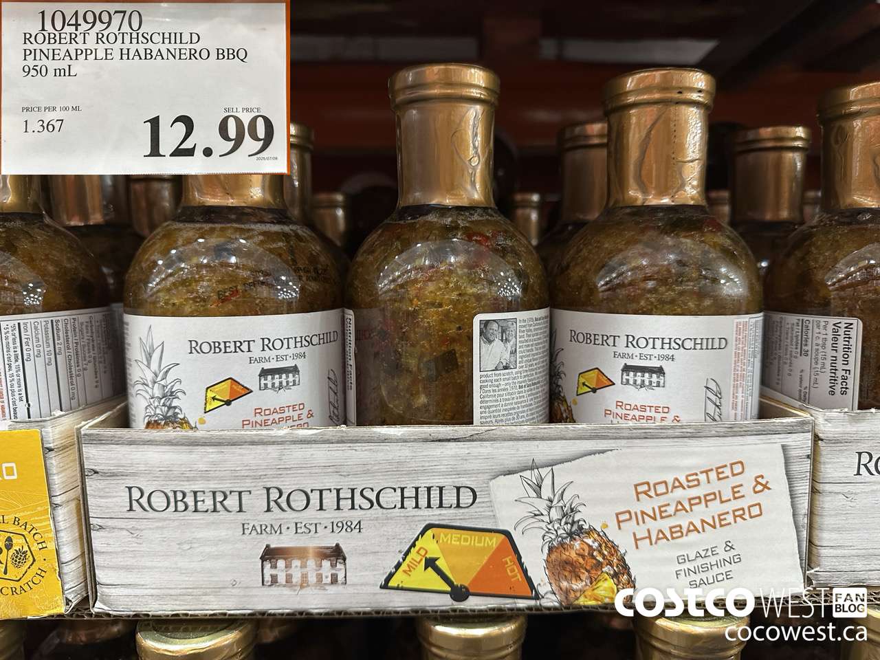 1049970 ROBERT ROTHSCHILD PINEAPPLE HABANERO BBQ 950ML $12.99