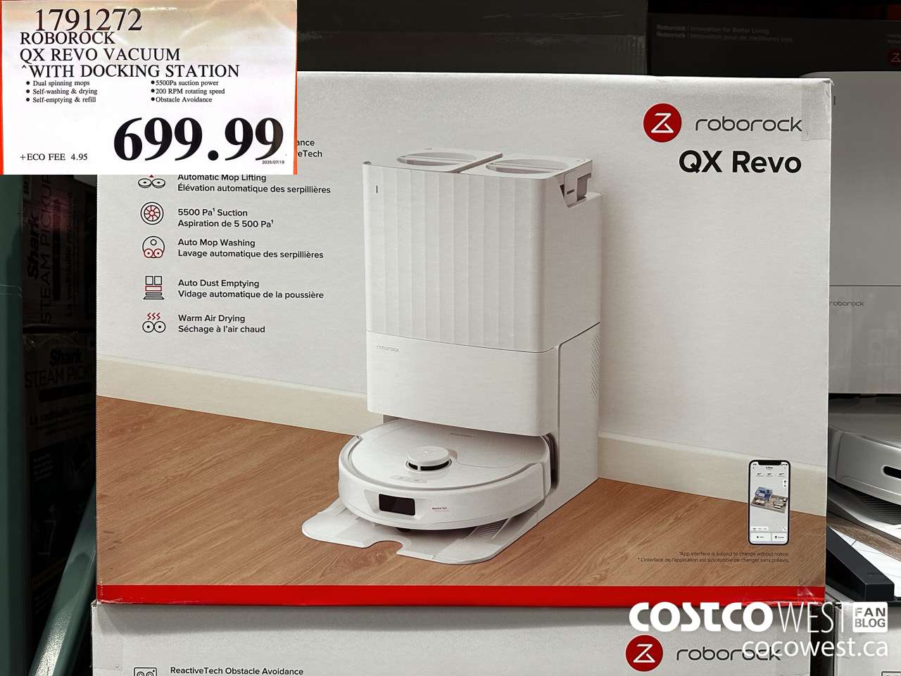 1791272 ROBOROCK QX REVO VACUUM WITH DOCKING STATION $699.99