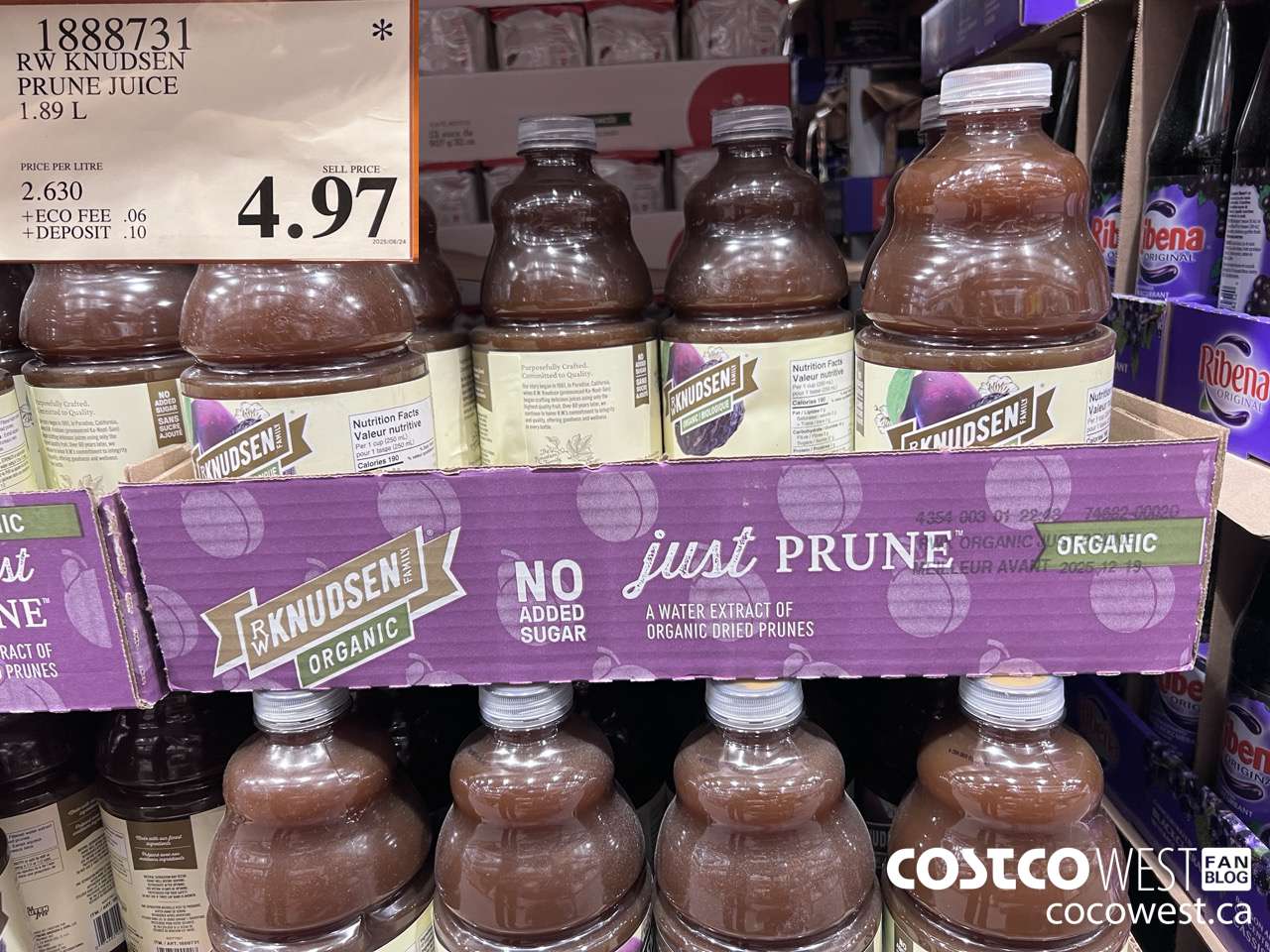 1888731 RW KNUDSEN PRUNE JUICE 1.89L $4.97