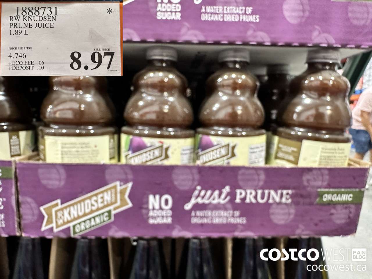 1888731 RW KNUDSEN PRUNE JUICE 1.89L $8.97
