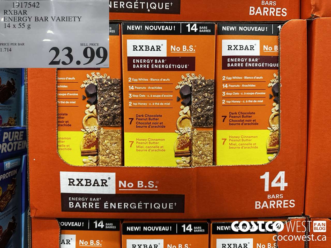 1917542 RXBAR ENERGY BAR VARIETY 14 X 55G $23.99