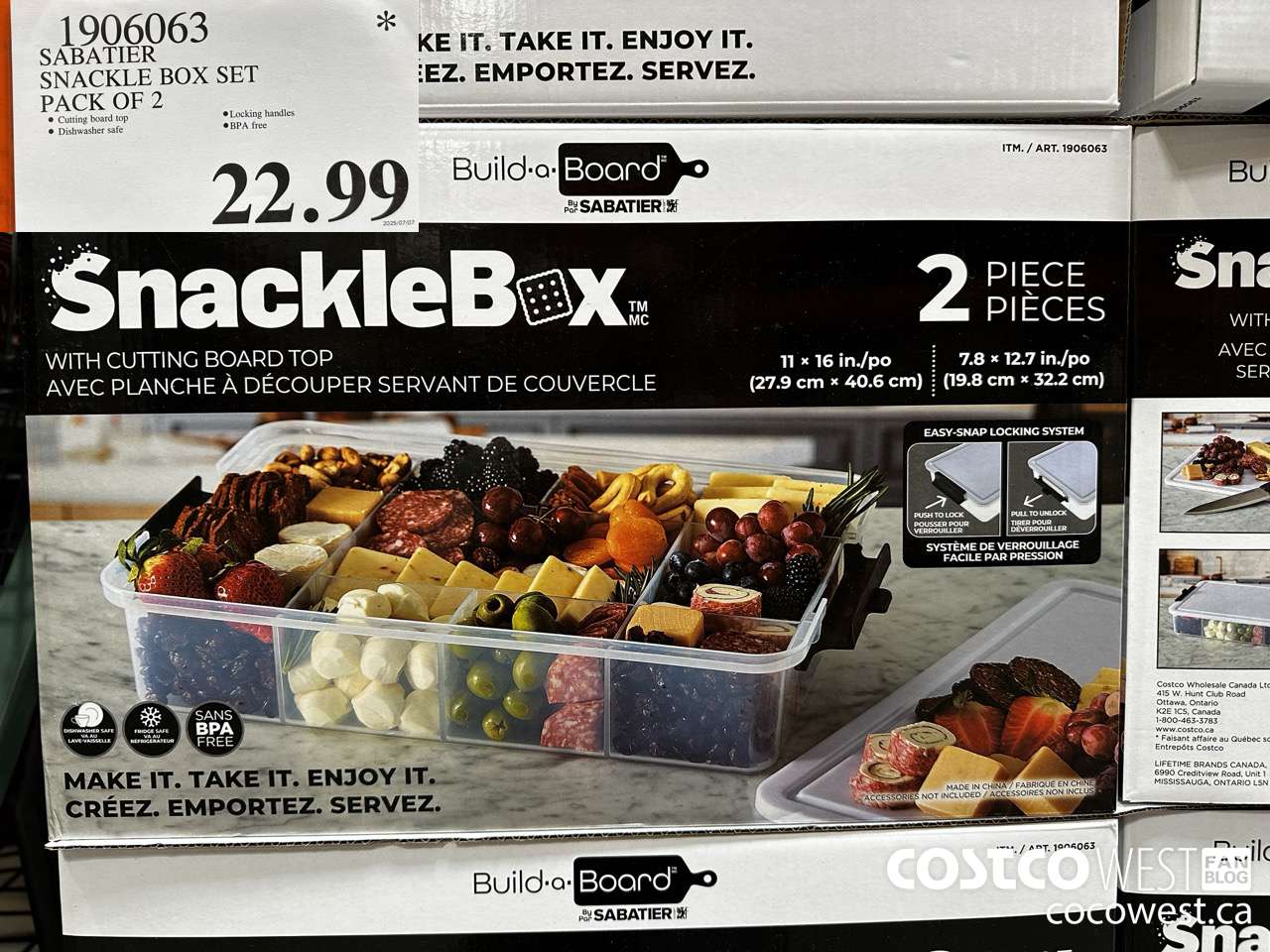 1906063 SABATIER SNACKLE BOX SET PACK OF 2 $22.99