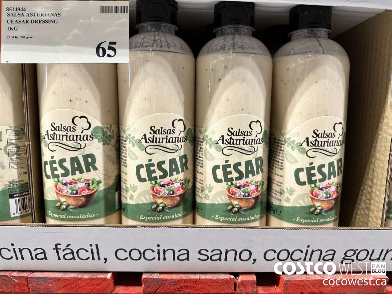 8514944 SALSA ASTURIANAS CEASAR DRESSING 1KG $65.00