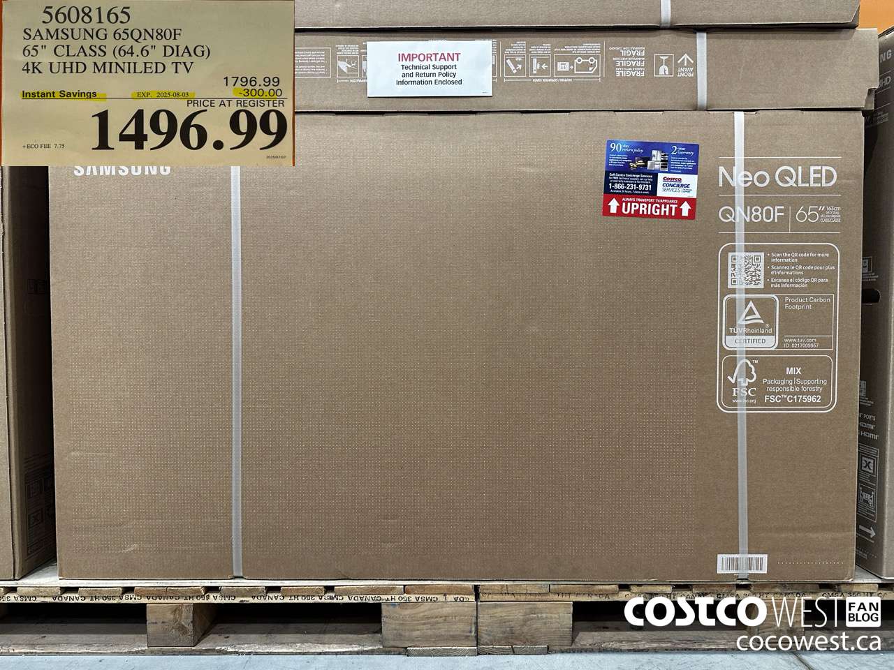 5608165 SAMSUNG 65QN80F 65