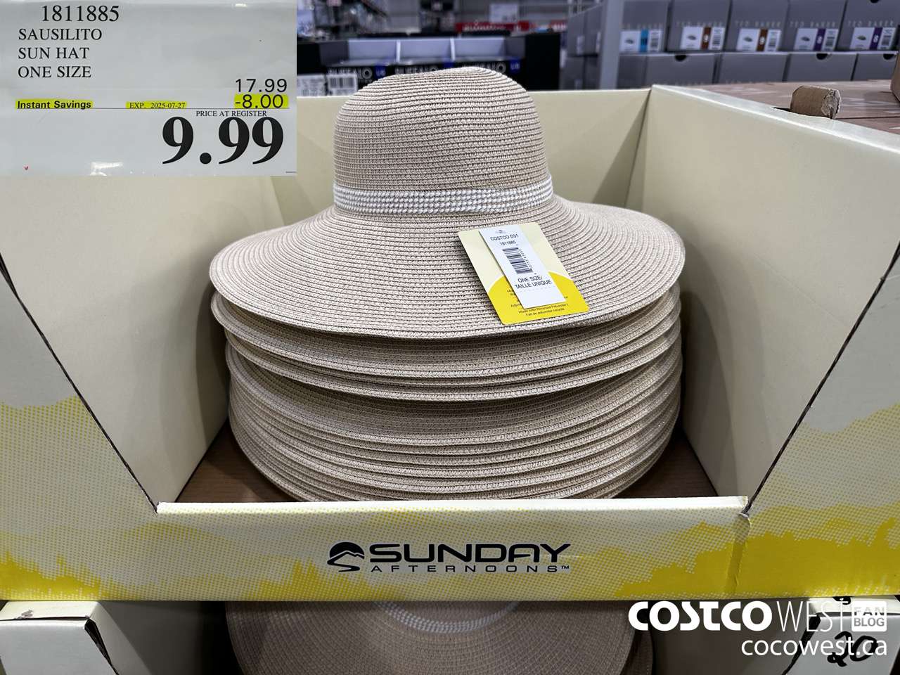 1811885 SAUSILITO SUN HAT ONE SIZE ($8.00 INSTANT SAVINGS EXPIRES ON 2025-07-27) $9.99