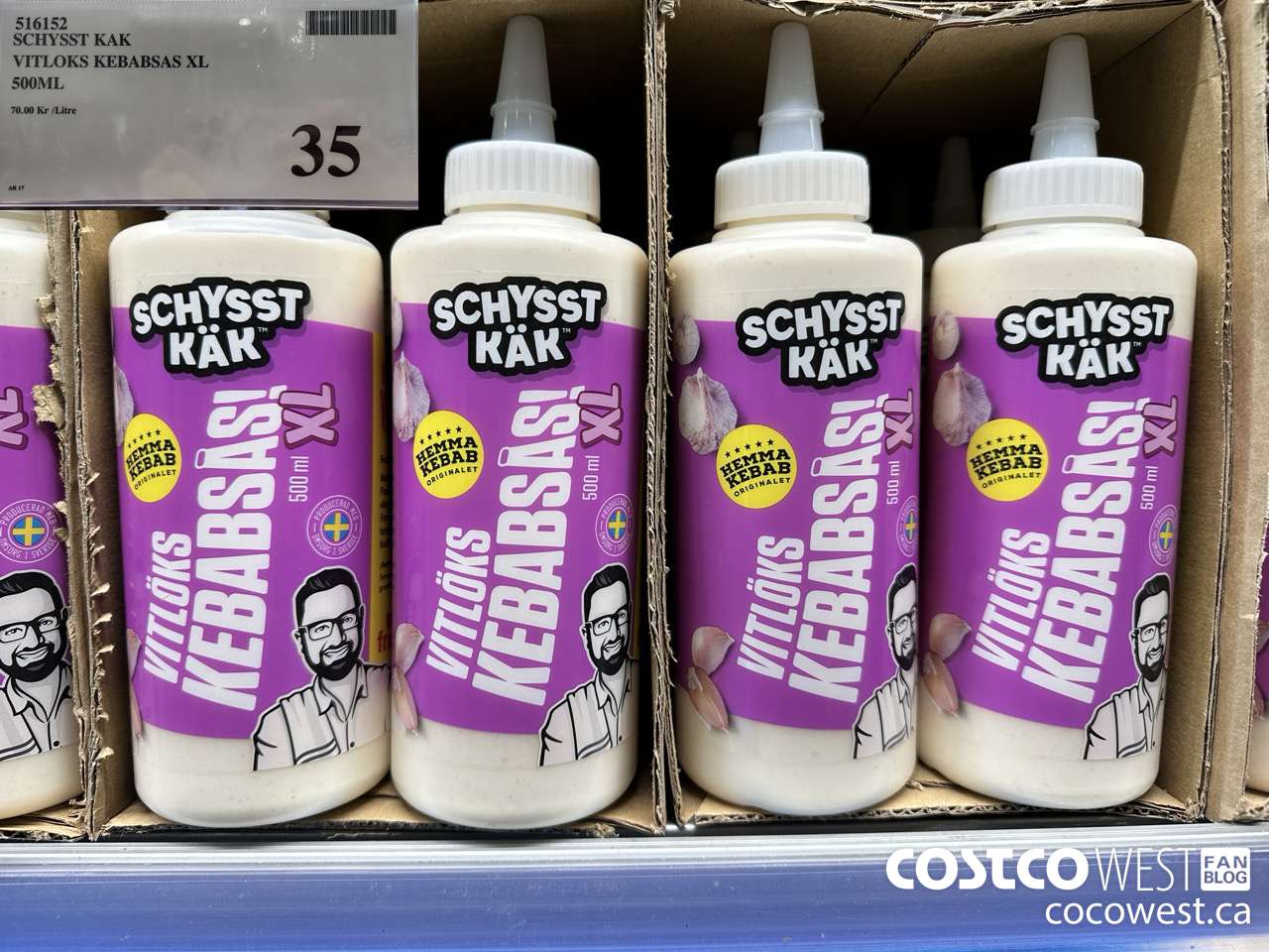 516152 SCHYSST KAK VITLOKS KEBABSAS XL 500ML $35.00