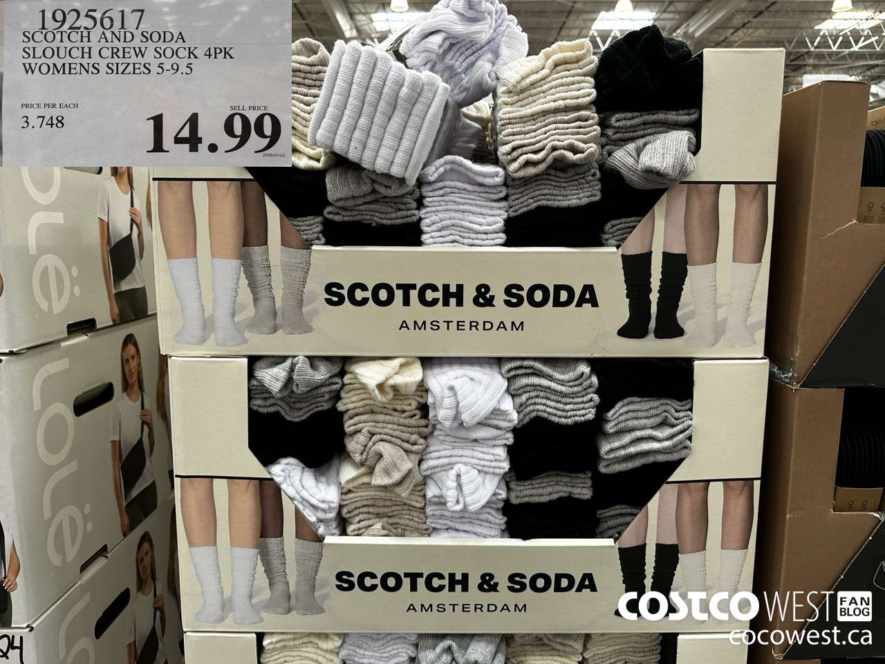 1925617 SCOTCH AND SODA SLOUCH CREW SOCK 4PK WOMENS SIZES 5-9.5 $14.99