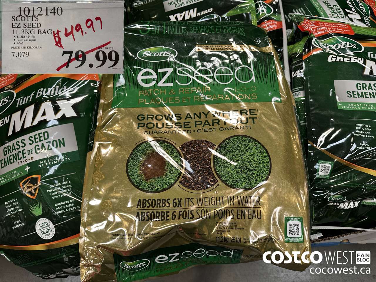 1012140 SCOTTS EZ SEED 11.3KG BAG $49.97